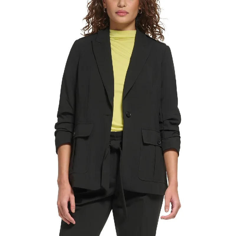 Women's Satin Blazers -Calvin Klein Womens Work Casual One-Button Blazer