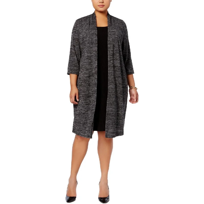 Women's Sweaterdress with Belted Waistline -Connected Apparel Womens Plus Knit Knee-Length Sweaterdress Women's Sweaterdress with Belted Waistline -Connected Apparel Womens Plus Knit Knee-Length Sweaterdress