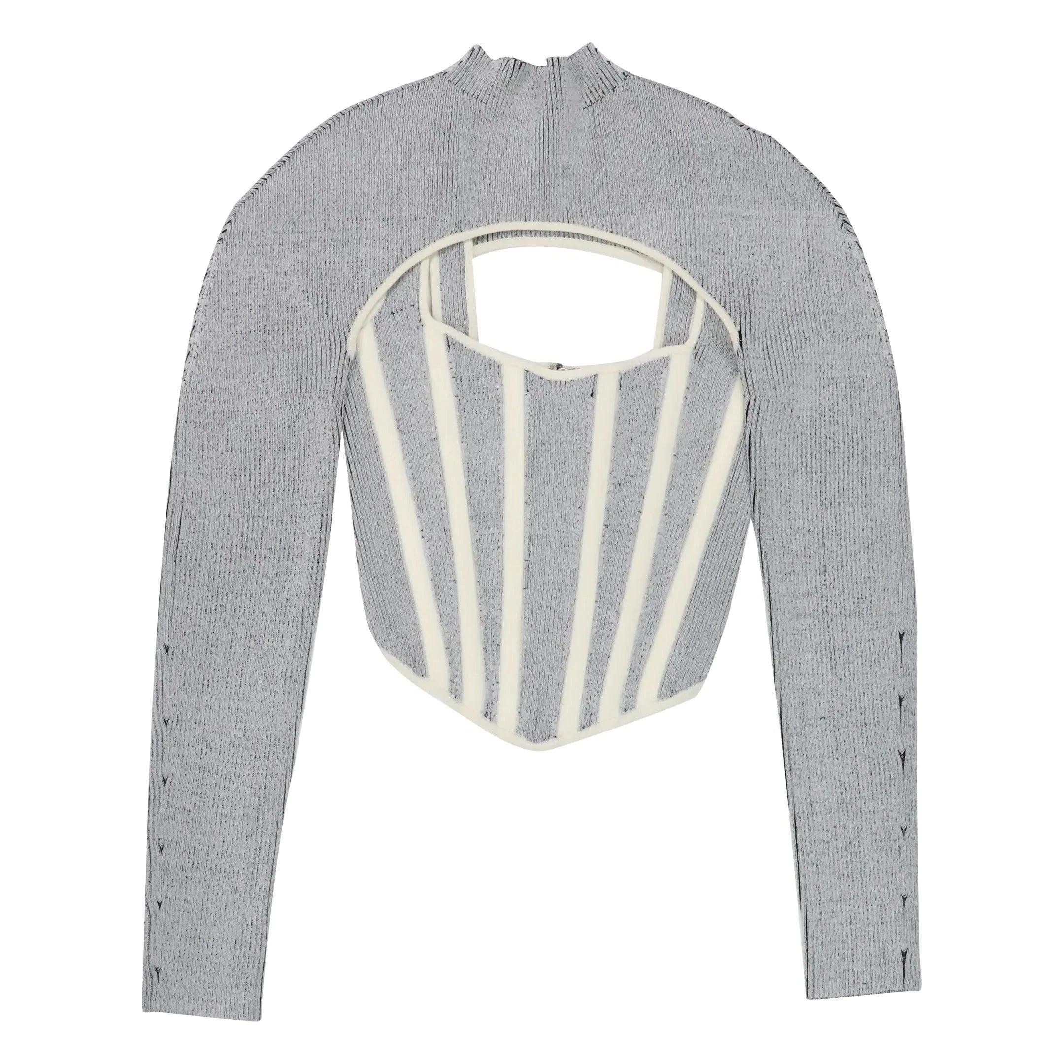 Women's Sweater Set with Multi-Color Knit -Dion Lee Corset & Shrug Set - Women's XS