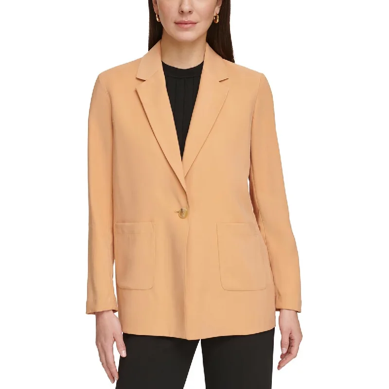 Women's Colorful Blazers -DKNY Womens Button Twill One-Button Blazer