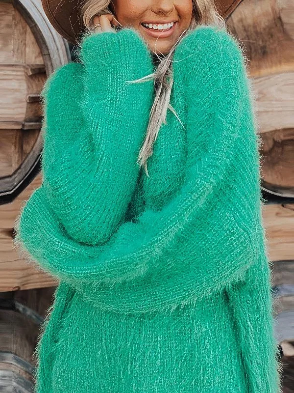 Women's Sweater Set with Mock Turtleneck -Feminine Waffle Knit Set with Heart Embroidered Sleeves Women's Sweater Set with Mock Turtleneck -Feminine Waffle Knit Set with Heart Embroidered Sleeves