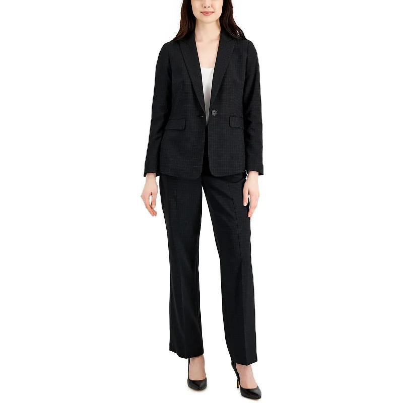 Women's Blazers with Wool Blend -Le Suit Womens Window Pane Business One-Button Blazer Women's Blazers with Wool Blend -Le Suit Womens Window Pane Business One-Button Blazer