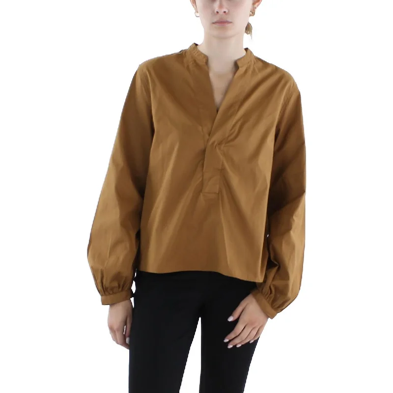 Women's Performance Polo Shirts for Sports -Polo Ralph Lauren Womens Crop Cotton Henley