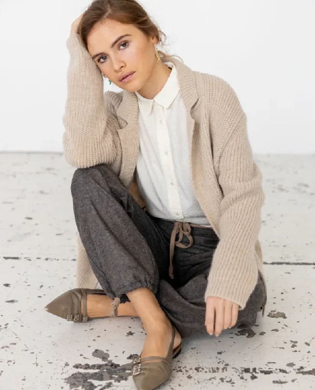 Women's Zip-front Blazers -Project AJ117 Smith Sand Blazer Cardigan