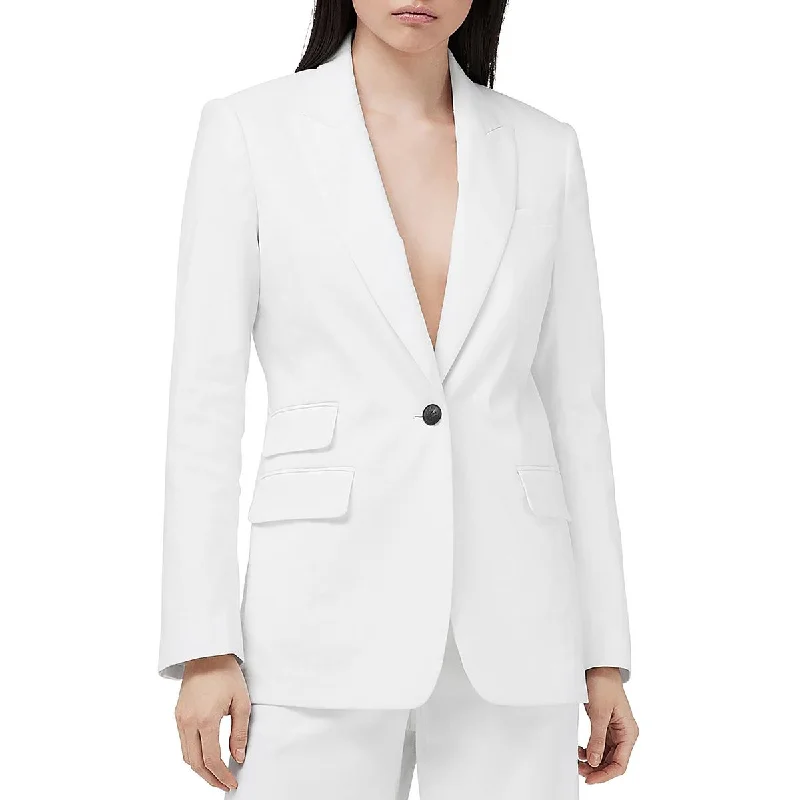 Women's Blazers with Animal Print -Rag & Bone Womens Foster Linen Work Wear One-Button Blazer Women's Blazers with Animal Print -Rag & Bone Womens Foster Linen Work Wear One-Button Blazer