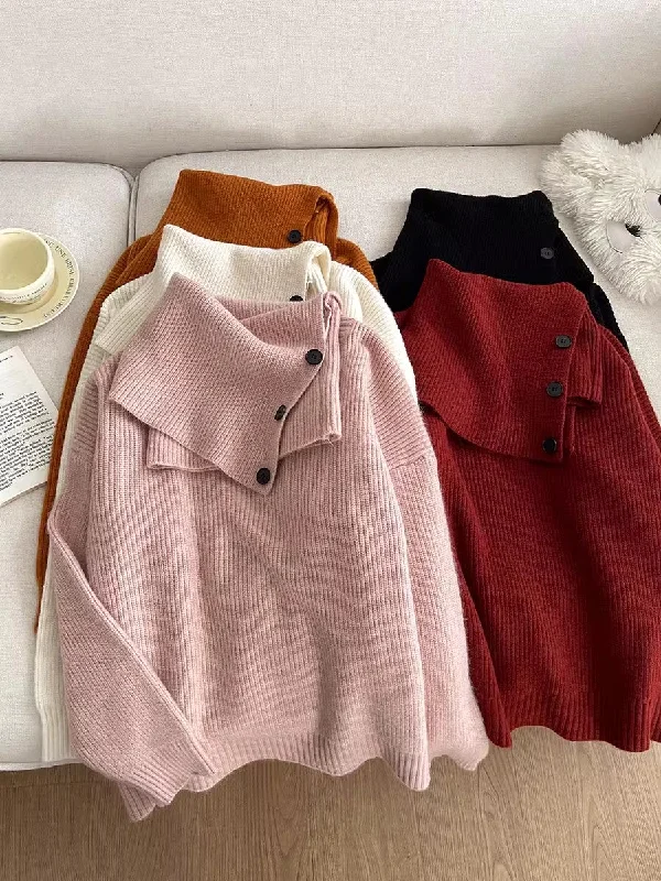 Women's Sweater Set for Winter -soft sweater and scarf two-piece set    S4741