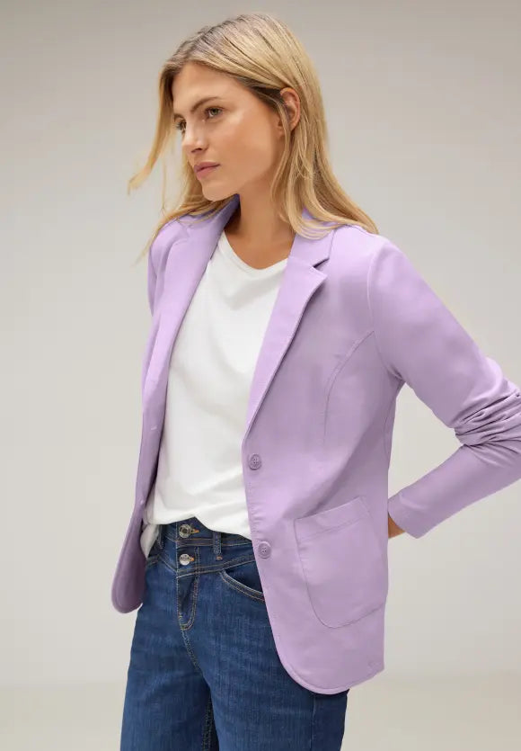 Women's Bohemian Style Blazers -Street One Soft Blazer in Lilac or Green 211912