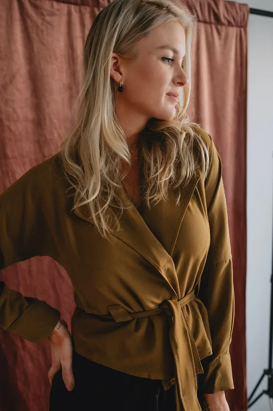 Women's Cool-weather Blazers -The Liv Wrap Blazer Top