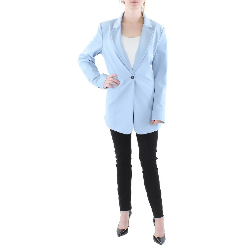 Women's Knit Blazers -Tommy Hilfiger Womens Business Long One-Button Blazer