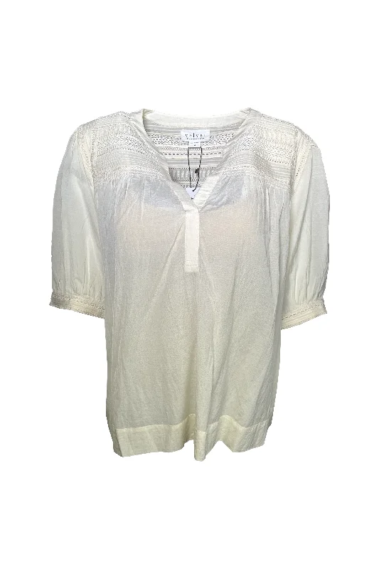 Women's Maternity Blouses -Velvet by Graham & Spencer Marci 06 Embroidered Lace Blouse | Cream Women's Maternity Blouses -Velvet by Graham & Spencer Marci 06 Embroidered Lace Blouse | Cream