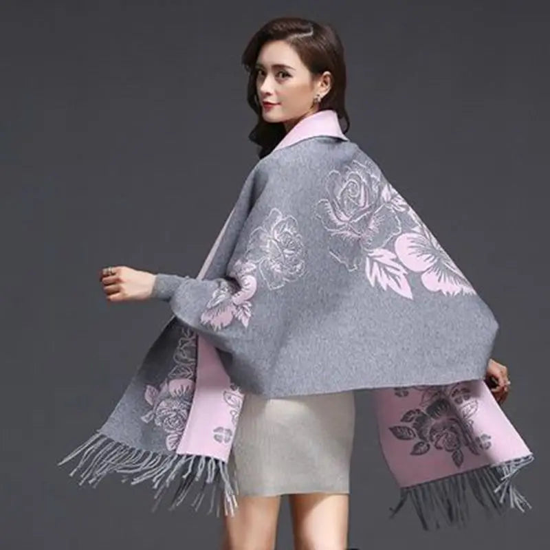 Women's Lightweight Cloak Sweater for Fall-Znbbw cashmere tassel poncho shawl dual-purpose scarf women knitted sweater top retro cheongsam cloak cape coat outside clothing Women's Lightweight Cloak Sweater for Fall-Znbbw cashmere tassel poncho shawl dual-purpose scarf women knitted sweater top retro cheongsam cloak cape coat outside clothing
