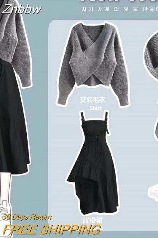 Women's Sweater Set with Turtleneck -Znbbw Women's Sweet Spring Autumn Sweater Dress Suit 2023 Korean Lady Knit Sweater Dresses Set Casual Loose Outfits Two-piece Suit Women's Sweater Set with Turtleneck -Znbbw Women's Sweet Spring Autumn Sweater Dress Suit 2023 Korean Lady Knit Sweater Dresses Set Casual Loose Outfits Two-piece Suit