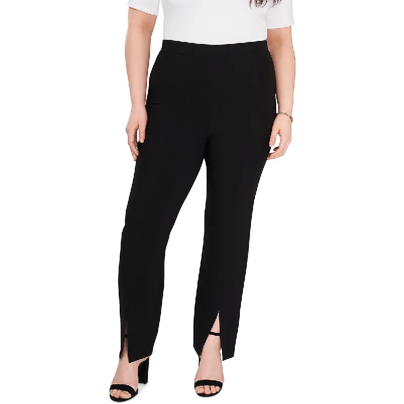 Women's Houndstooth Suit Pants-1.State Womens High Rise Front L Dress Pants