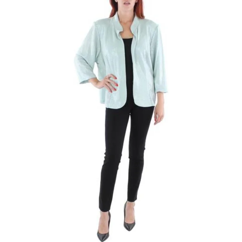 Women's Blazers for Layering in Winter -Alex Evenings Womens Knit Metallic Suit Jacket Women's Blazers for Layering in Winter -Alex Evenings Womens Knit Metallic Suit Jacket