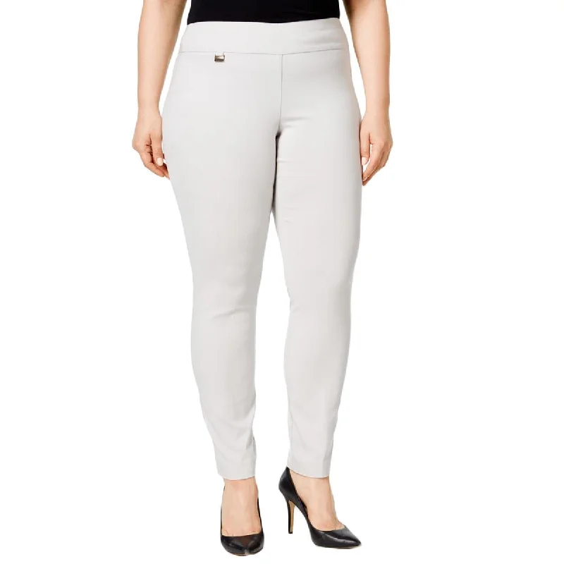 Women's Chic Check Suit Pants-Alfani Womens Plus Comfort Waist White Wash Dress Pants Women's Chic Check Suit Pants-Alfani Womens Plus Comfort Waist White Wash Dress Pants