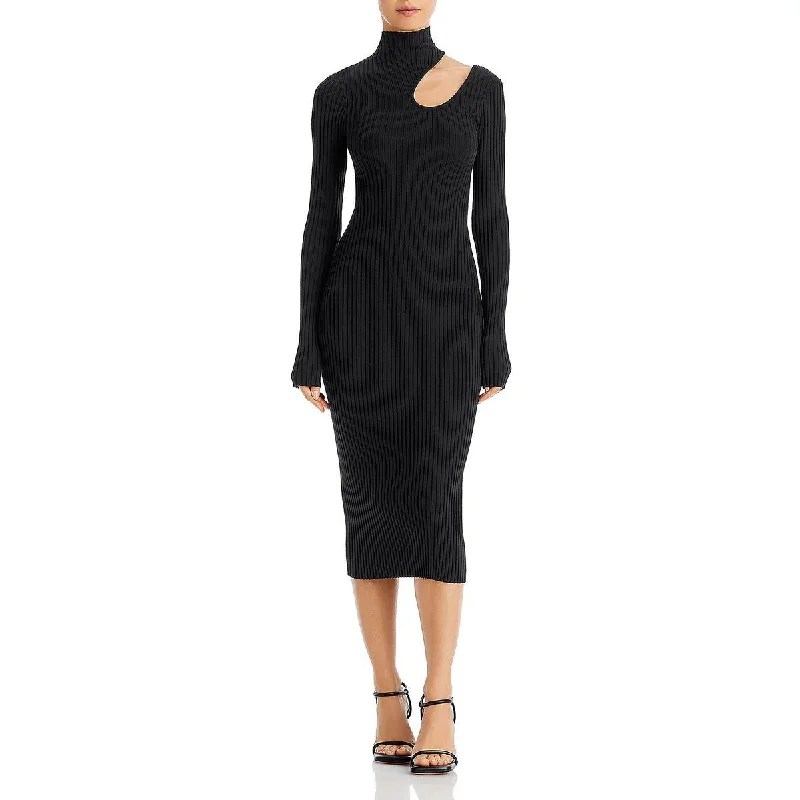 Women's Sweaterdress with Short Sleeves -Anine Bing Womens Victoria Ribbed Midi Sweaterdress Women's Sweaterdress with Short Sleeves -Anine Bing Womens Victoria Ribbed Midi Sweaterdress