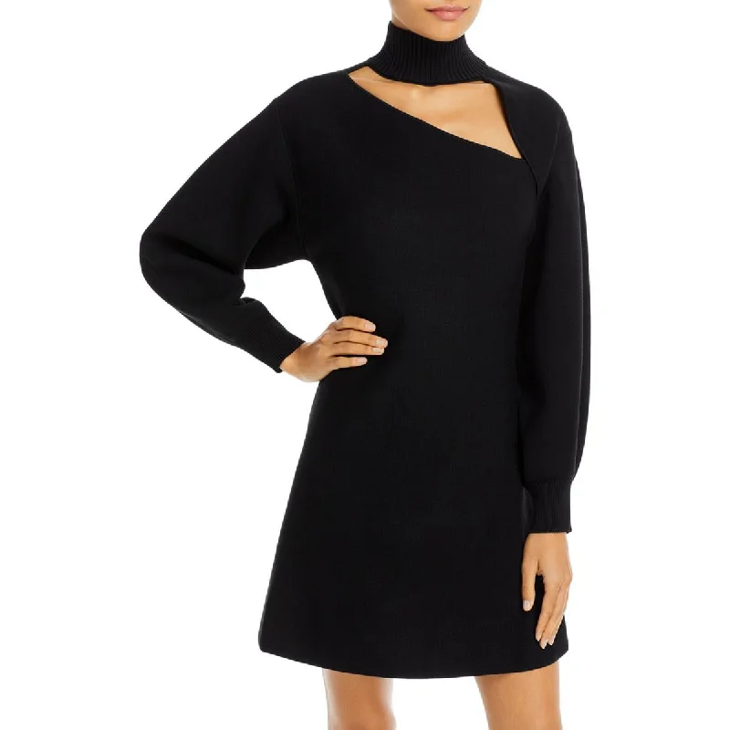 Women's Sweaterdress with Metallic Threads -Aqua Womens Frances Knit Turtleneck Sweaterdress Women's Sweaterdress with Metallic Threads -Aqua Womens Frances Knit Turtleneck Sweaterdress