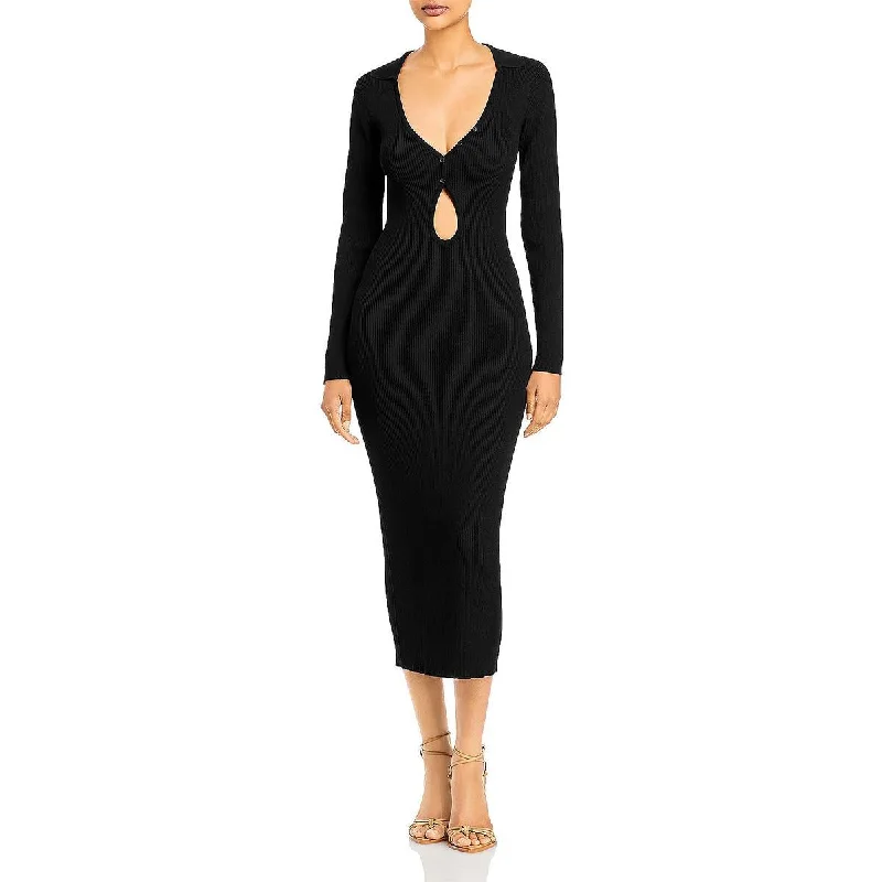 Women's Sweaterdress with Ruched Detail -Bardot Womens Rosario Ribbed Long Sweaterdress Women's Sweaterdress with Ruched Detail -Bardot Womens Rosario Ribbed Long Sweaterdress