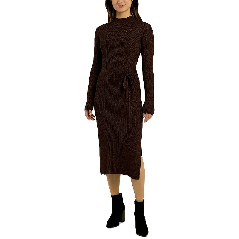 Women's Sweaterdress for Cozy Comfort -BCX Womens Juniors Knit Ribbed Sweaterdress
