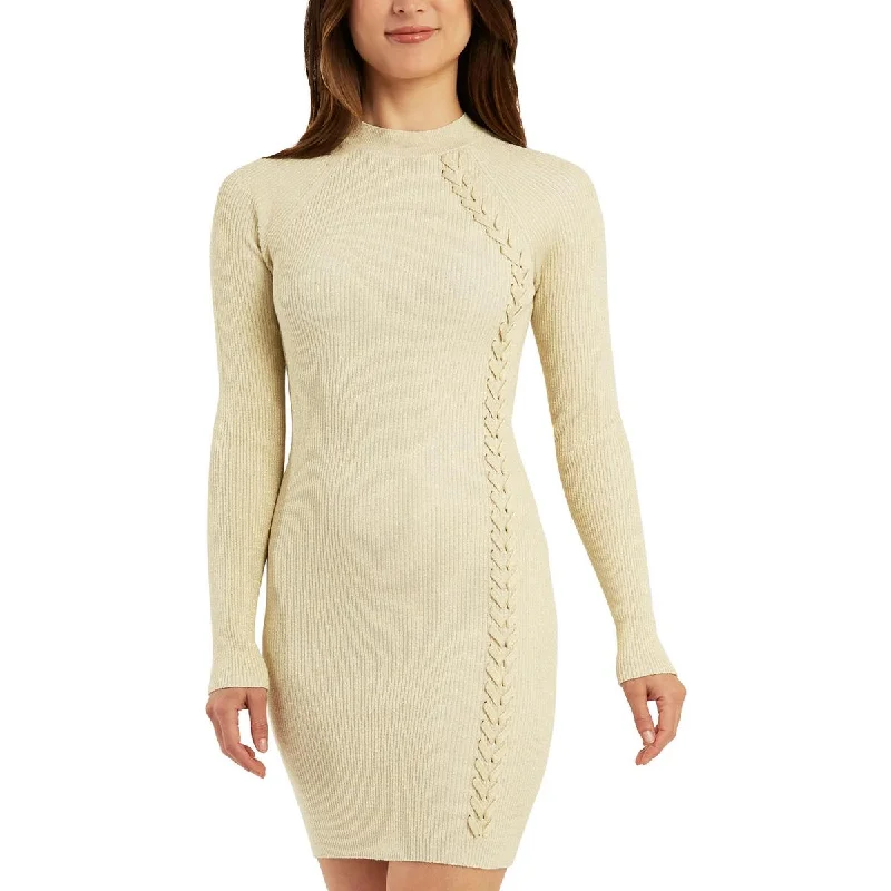 Women's Sweaterdress with Classic Fit -BCX Womens Juniors Ribbed Midi Sweaterdress