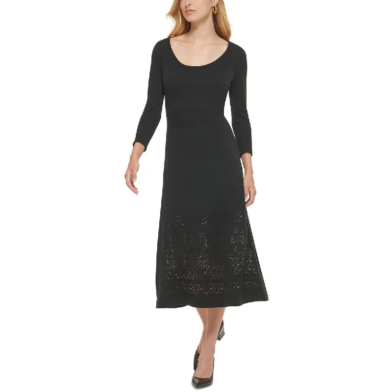 Women's Sweaterdress with Waist Tie -Calvin Klein Womens Knit Scoop Neck Sweaterdress Women's Sweaterdress with Waist Tie -Calvin Klein Womens Knit Scoop Neck Sweaterdress