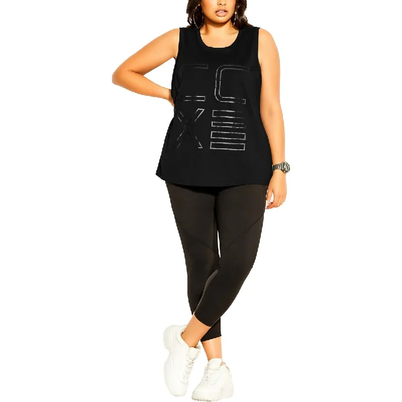 Women's Sleeveless Camis for Hot Days -CCX Womens Plus Logo Cotton Tank Top