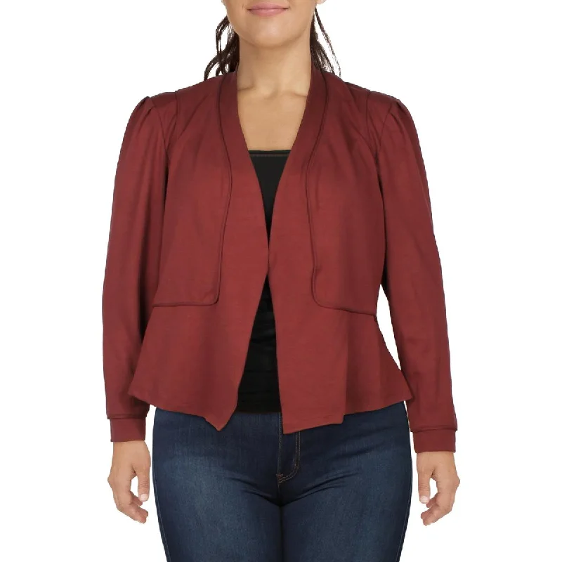 Women's Blazers with Notch Collar -City Chic Womens Plus Collarless Layering One-Button Blazer Women's Blazers with Notch Collar -City Chic Womens Plus Collarless Layering One-Button Blazer