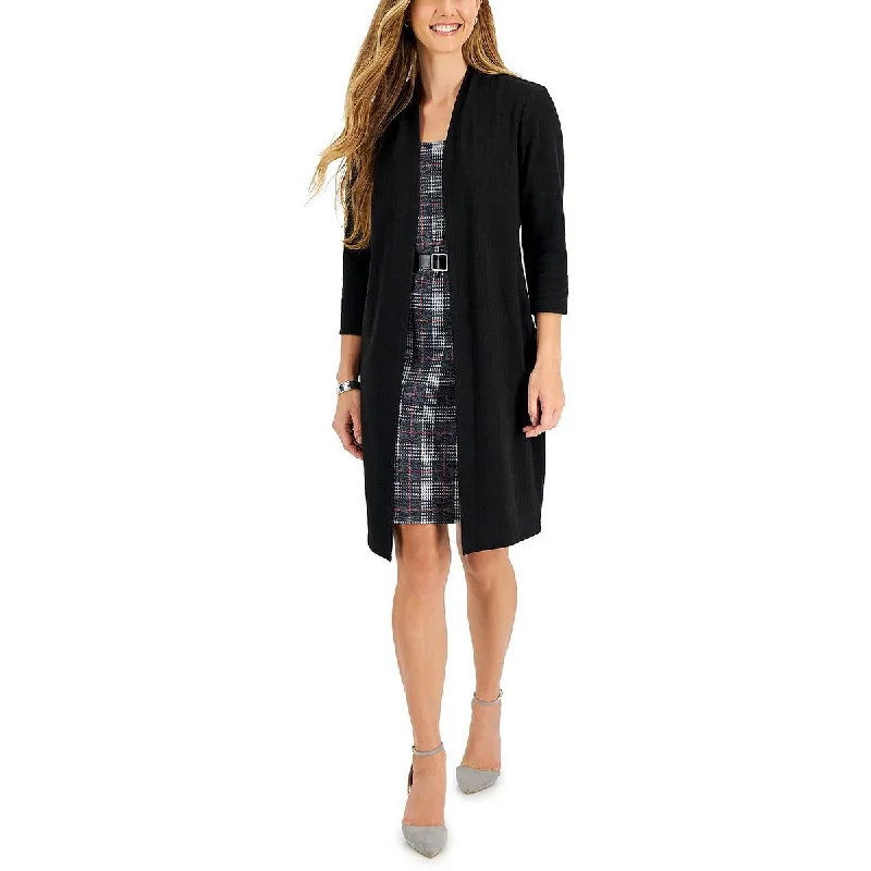 Long Sleeve Sweaterdress for Women -Connected Apparel Womens Knit Plaid Sweaterdress Long Sleeve Sweaterdress for Women -Connected Apparel Womens Knit Plaid Sweaterdress