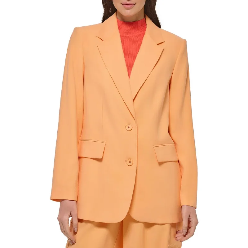 Women's Reversible Blazers -DKNY Womens Woven Long Sleeves Two-Button Blazer