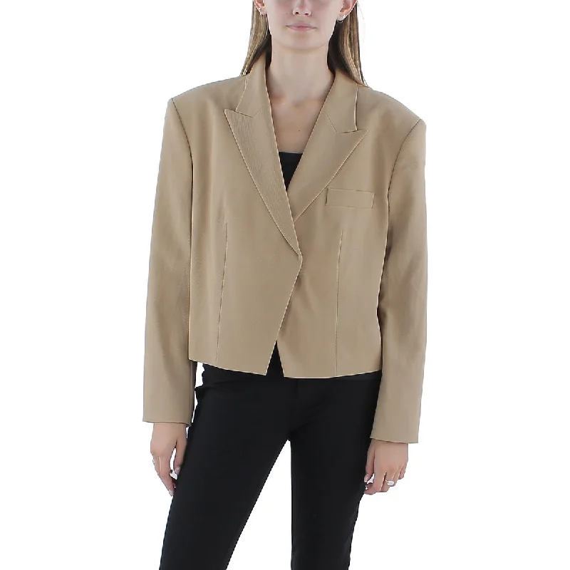 Women's Blazers for Clubbing -Hugo Womens Wool Blend Office One-Button Blazer