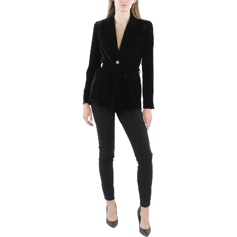 Women's Blazers for Dinner Parties -Lauren Ralph Lauren Womens Velvet Collar Two-Button Blazer Women's Blazers for Dinner Parties -Lauren Ralph Lauren Womens Velvet Collar Two-Button Blazer