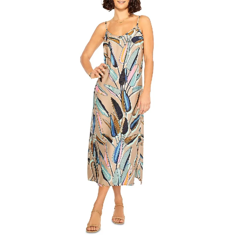 Slip Dress with Front Detail -Satin Slip Dress for Formal Wedding -Nic + Zoe Womens Daytime Midi Slip Dress Slip Dress with Front Detail -Satin Slip Dress for Formal Wedding -Nic + Zoe Womens Daytime Midi Slip Dress