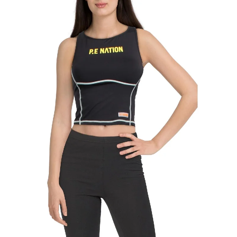 Women's Cozy Camis for Cold Weather -P.E Nation Womens Criss-Cross Back Fitness Tank Top