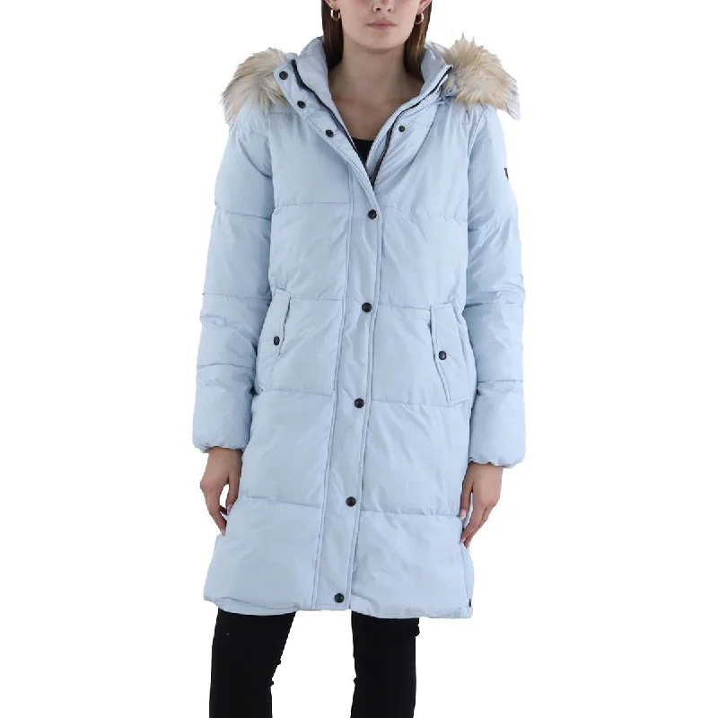 Winter Parka Coat-Sam Edelman Womens Quilted Hooded Parka Coat
