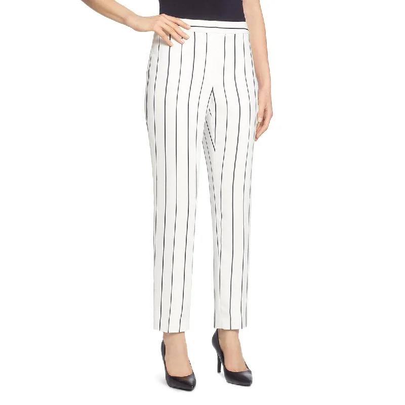 Women's Versatile Suit Pants-T Tahari Womens Striped High Rise Dress Pants