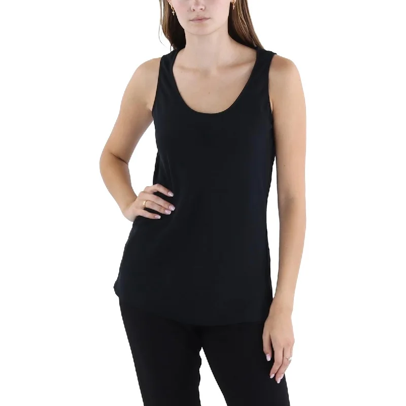 Women's Tank Tops for Cool Summer Nights -Tahari ASL Womens Georgette Scoop Neck Camisole Tank Top