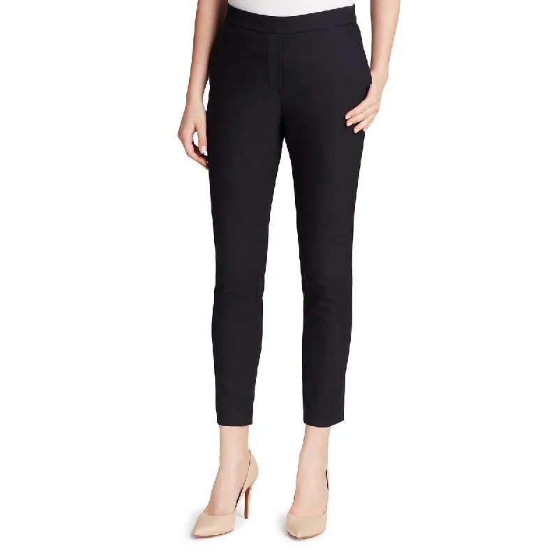 Women's Monochromatic Suit Pants-Theory Womens Thaniel Solid Flat Front Dress Pants