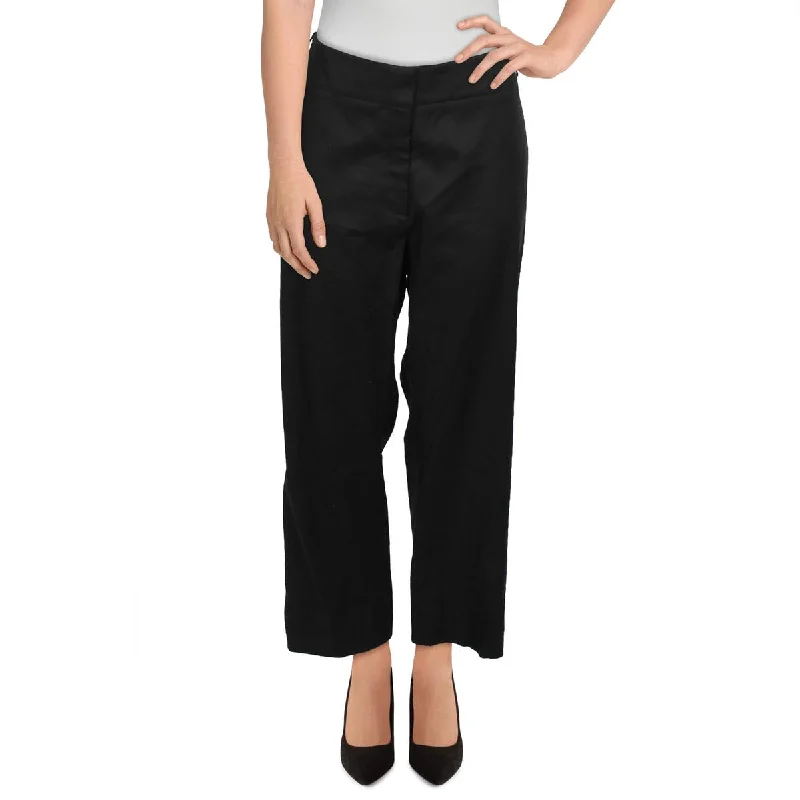 Women's Monochrome Suit Pants-Veronica Beard Womens Plus Martin Button Leg Linen Dress Pants Women's Monochrome Suit Pants-Veronica Beard Womens Plus Martin Button Leg Linen Dress Pants