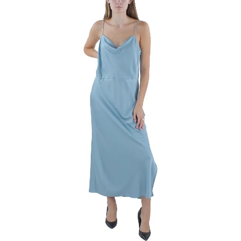 Slip Dress with Flared Skirt -Satin Slip Dress with Sheer Sleeves -Vince Womens Slit Slip Dress Slip Dress with Flared Skirt -Satin Slip Dress with Sheer Sleeves -Vince Womens Slit Slip Dress