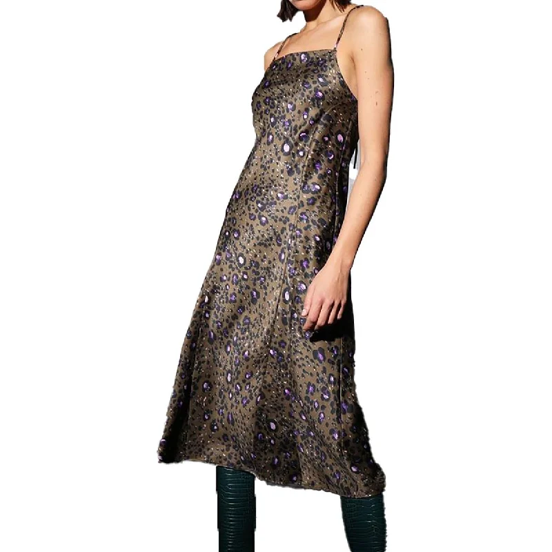 Sexy Satin Slip Dress for Night Out -Slip Dress with Satin and Lace Detail -Walter Baker Womens Animal Print Long Slip Dress Sexy Satin Slip Dress for Night Out -Slip Dress with Satin and Lace Detail -Walter Baker Womens Animal Print Long Slip Dress
