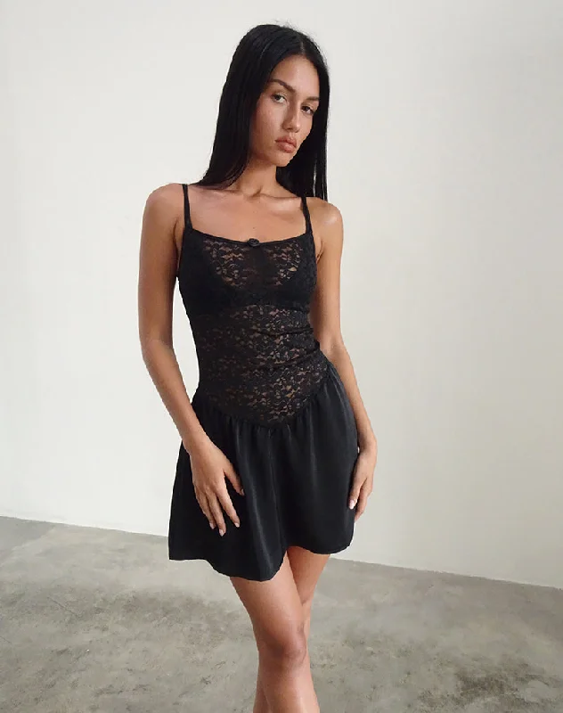 Satin Slip Dress with Square Neckline -Women's Satin Slip Dress for Bridal Shower -Alunan Slip Dress in Satin Lace Black Satin Slip Dress with Square Neckline -Women's Satin Slip Dress for Bridal Shower -Alunan Slip Dress in Satin Lace Black