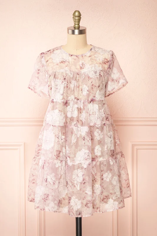 Doll Dress for Wedding Dolls -Arianwyn | Short Floral Babydoll Dress