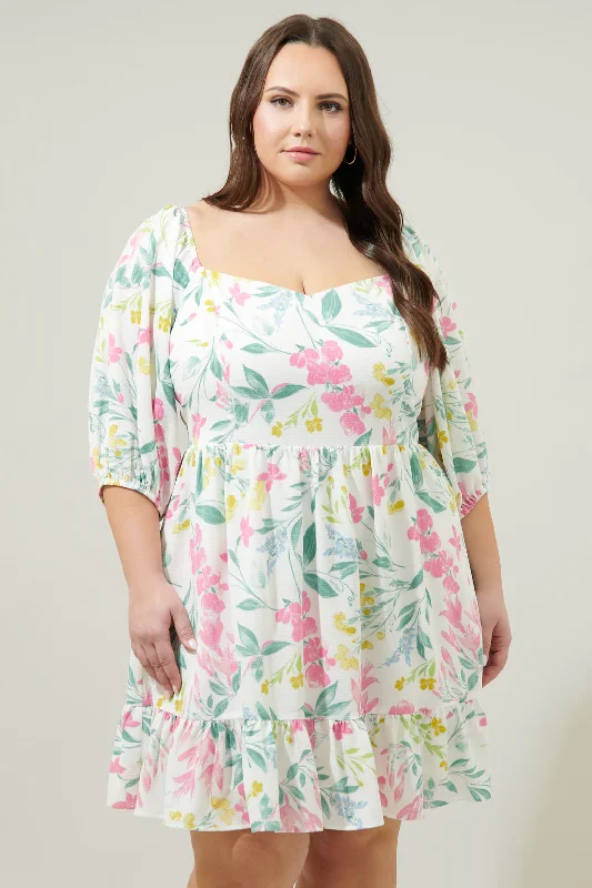 Doll Dress for Fashion Dolls 18-inch -Jacinda Floral Scotia Puff Sleeve Babydoll Dress Curve Doll Dress for Fashion Dolls 18-inch -Jacinda Floral Scotia Puff Sleeve Babydoll Dress Curve