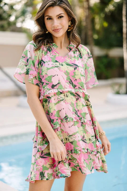 Doll Dress for Dolls 15-inch -Perfectly You Pink Floral Babydoll Dress