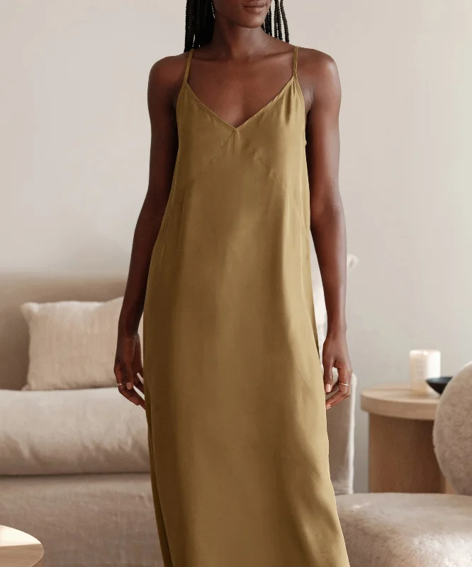 Satin Slip Dress with Deep V-Neck -Satin Slip Dress for Night Events -Rio Slip Dress Satin Slip Dress with Deep V-Neck -Satin Slip Dress for Night Events -Rio Slip Dress