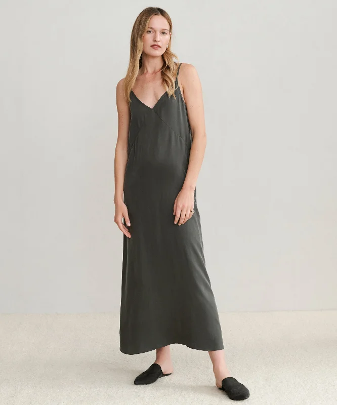 Slip Dress with Back Tie -Casual Red Slip Dress with Lace Detail -Rio Slip Dress