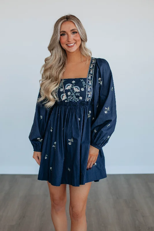 Doll Dress with Colorblock Design -Triniti Babydoll Dress