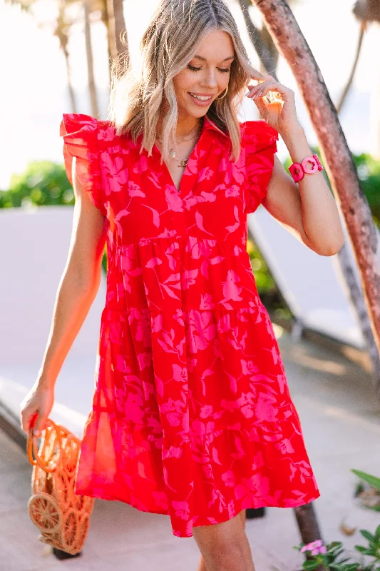 Girls Doll Dress -Worth Your While Red Babydoll Dress