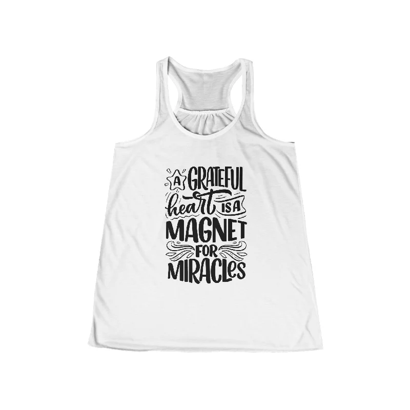 Women's Comfortable Cami Tops for Relaxation -A Grateful Heart is a Magnet for Miracles Yoga Tank Top