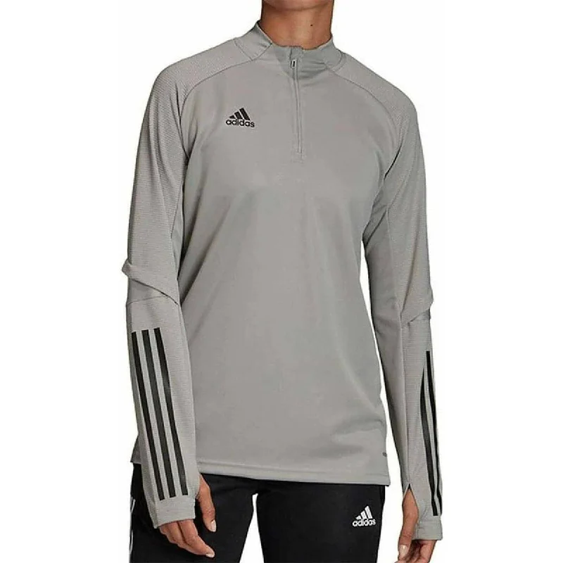 Women's Soft Cotton Long Sleeve Tee -adidas Condivo 20 Half Zip Long Sleeve Womens Training Top - Grey